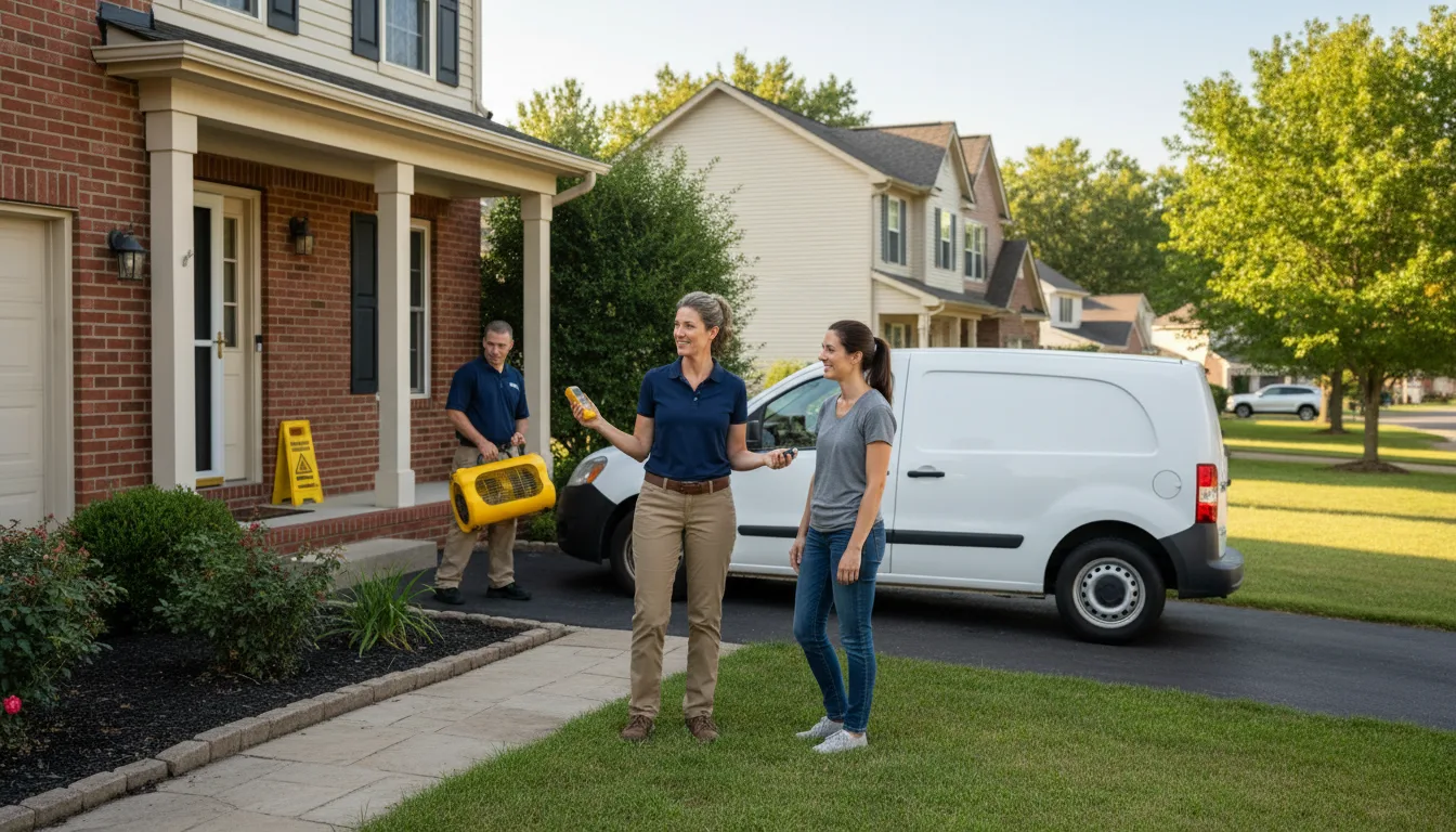 Residential water damage restoration in Mills, NE